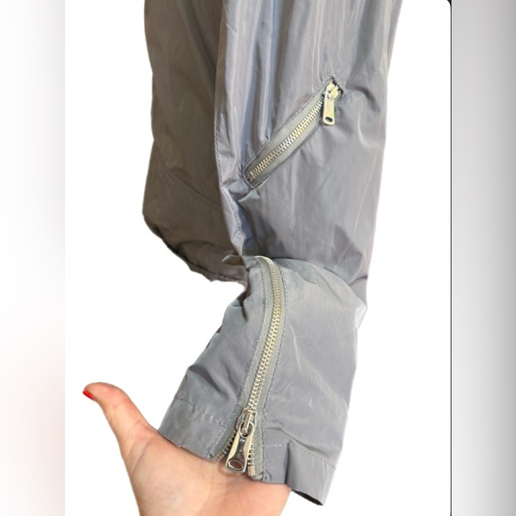 Karl Mommoo Italy Nylon Moto Jacket Gray Lightweight Biker Unisex Size  XL - Picture 9 of 16